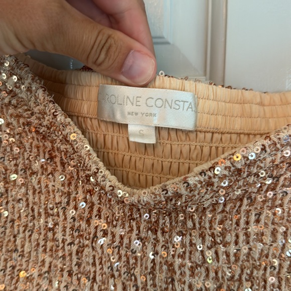 Caroline Constas Bianca Sequined Strapless Mini Dress Size S - Picture 3 of 5